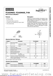 FCA20N60S_F109 datasheet pdf Fairchild Semiconductor