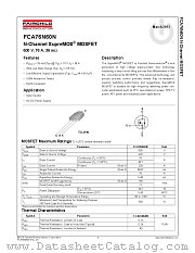 FCA76N60N datasheet pdf Fairchild Semiconductor