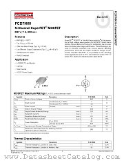 FCD7N60 datasheet pdf Fairchild Semiconductor