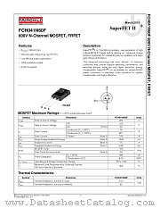 FCH041N60F datasheet pdf Fairchild Semiconductor