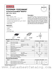 FCP22N60N datasheet pdf Fairchild Semiconductor