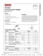 FCP4N60 datasheet pdf Fairchild Semiconductor