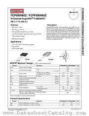 FCP600N60Z datasheet pdf Fairchild Semiconductor