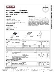 FCPF190N60 datasheet pdf Fairchild Semiconductor