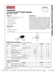 FDA28N50F datasheet pdf Fairchild Semiconductor