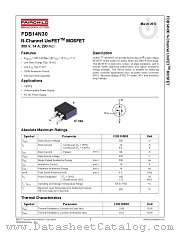 FDB14N30 datasheet pdf Fairchild Semiconductor