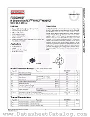 FDB20N50F datasheet pdf Fairchild Semiconductor