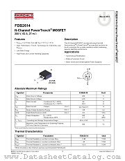 FDB2614 datasheet pdf Fairchild Semiconductor