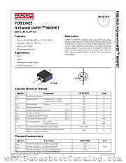 FDB33N25 datasheet pdf Fairchild Semiconductor