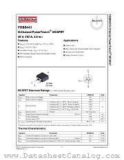 FDB8443 datasheet pdf Fairchild Semiconductor
