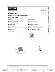 FDB8444_F085 datasheet pdf Fairchild Semiconductor