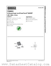 FDB8832 datasheet pdf Fairchild Semiconductor