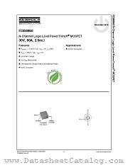 FDB8860 datasheet pdf Fairchild Semiconductor