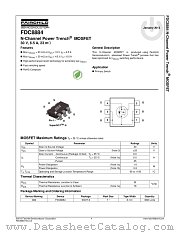 FDC8884 datasheet pdf Fairchild Semiconductor