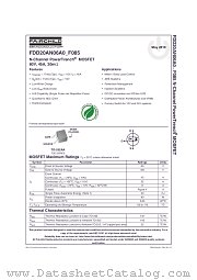 FDD20AN06_F085 datasheet pdf Fairchild Semiconductor