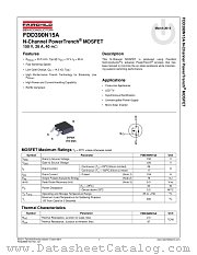 FDD390N15A datasheet pdf Fairchild Semiconductor