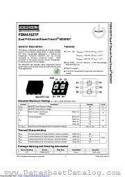 FDMA1027P datasheet pdf Fairchild Semiconductor