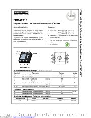 FDMA291P datasheet pdf Fairchild Semiconductor
