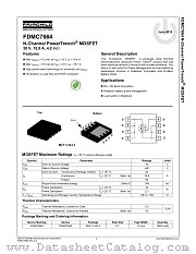 FDMC7664 datasheet pdf Fairchild Semiconductor