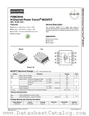 FDMC8554 datasheet pdf Fairchild Semiconductor