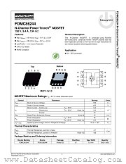 FDMC86244 datasheet pdf Fairchild Semiconductor
