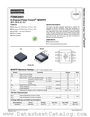 FDMC8651 datasheet pdf Fairchild Semiconductor