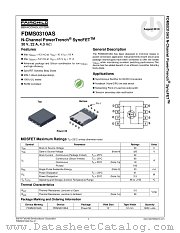 FDMS0310AS datasheet pdf Fairchild Semiconductor