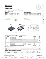 FDMS3500 datasheet pdf Fairchild Semiconductor
