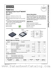 FDMS7672 datasheet pdf Fairchild Semiconductor