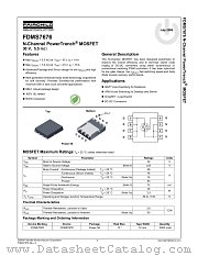 FDMS7676 datasheet pdf Fairchild Semiconductor