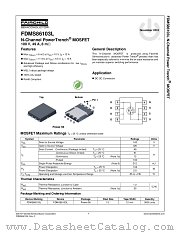 FDMS86103L datasheet pdf Fairchild Semiconductor