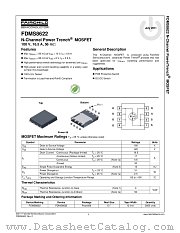 FDMS8622 datasheet pdf Fairchild Semiconductor
