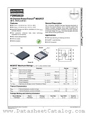 FDMS8820 datasheet pdf Fairchild Semiconductor