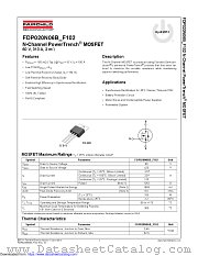 FDP020N06B datasheet pdf Fairchild Semiconductor