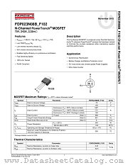 FDP023N08B datasheet pdf Fairchild Semiconductor