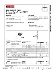 FDP027N08B datasheet pdf Fairchild Semiconductor