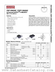 FDP12N60NZ datasheet pdf Fairchild Semiconductor