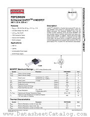 FDP22N50N datasheet pdf Fairchild Semiconductor