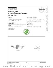 FDP2710_F085 datasheet pdf Fairchild Semiconductor