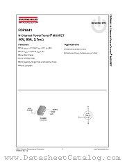 FDP8441 datasheet pdf Fairchild Semiconductor