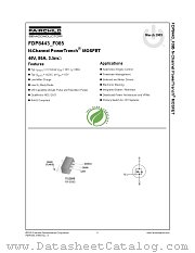 FDP8443_F085 datasheet pdf Fairchild Semiconductor