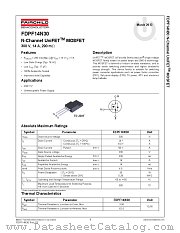 FDPF14N30 datasheet pdf Fairchild Semiconductor