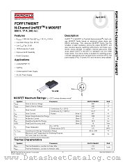 FDPF17N60NT datasheet pdf Fairchild Semiconductor