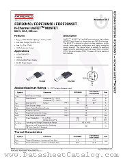FDPF20N50T datasheet pdf Fairchild Semiconductor