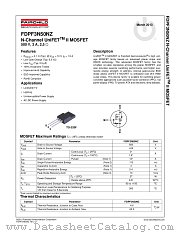 FDPF3N50NZ datasheet pdf Fairchild Semiconductor