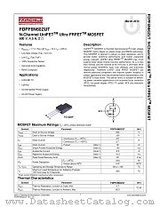 FDPF6N60ZUT datasheet pdf Fairchild Semiconductor