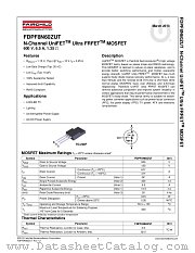 FDPF8N60ZUT datasheet pdf Fairchild Semiconductor