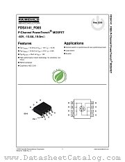 FDS4141_F085 datasheet pdf Fairchild Semiconductor