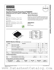 FDS4897AC datasheet pdf Fairchild Semiconductor