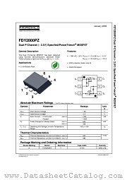 FDY2000PZ datasheet pdf Fairchild Semiconductor